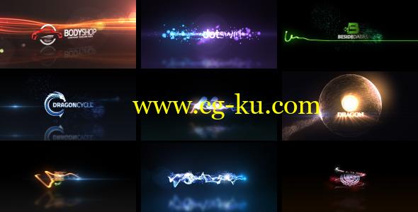 AE模板：8套炫彩动感粒子光束LOGO展示VideoHive – Quick Logo Sting Pack 04: Glowing Particles的图片1