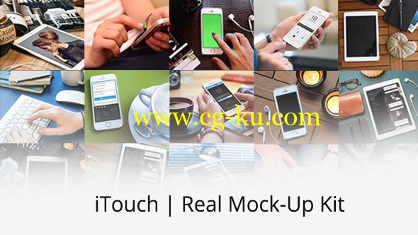 AE模版-网站广告促销真实触摸屏幕（绿屏抠像）VideoHive iTouch Real Mock-Up Kit的图片1