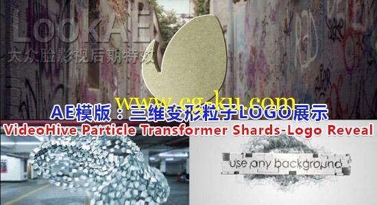 AE模版：三维变形粒子LOGO展示（4K分辨率）VideoHive Particle Transformer Shards-Logo Reveal的图片1