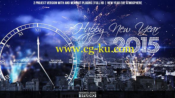 AE模板：2015新年摩天轮烟花钟声倒计时 New Year Eve Countdown的图片1