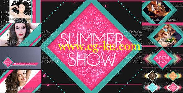AE模版：夏日清新时装秀图文展示栏目包装 Summer Show的图片1