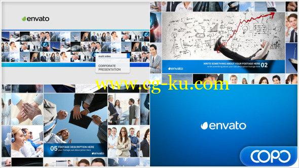 AE模版：公司企业宣传商务办公多屏画面图文展示栏目包装的图片1