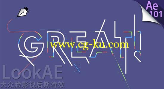 AE教程：MG文字描边书写动画 SkillShare – After Effects Motion Graphics 101 Typographic Line Logo Build的图片1