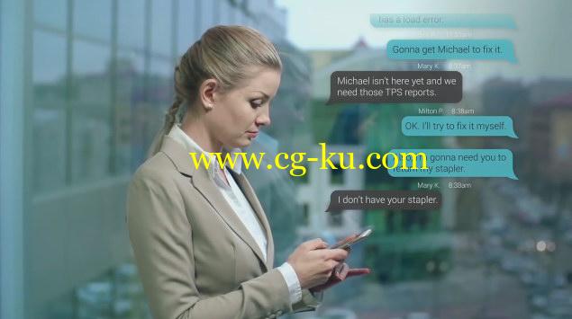 AE模版：手机信息短信气泡对话弹窗  Text Messaging的图片1