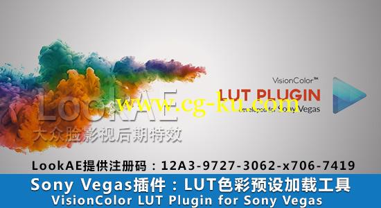 Sony Vegas插件：LUT色彩预设文件加载工具 VisionColor LUT Plugin for Sony Vegas 13的图片1