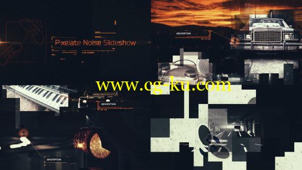 AE模版： 创意高科技现代化画面故障幻灯片栏目包装 Pixelate Noise Slideshow 9819412的图片1