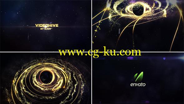 AE模版：超级炫酷粒子光束发散围绕地球LOGO片头展示效果 Element 3D的图片1