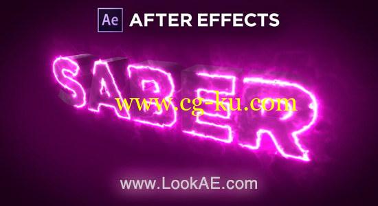 AE教程：使用 E3D+Saber 制作3D立体文字发光书写效果的图片1