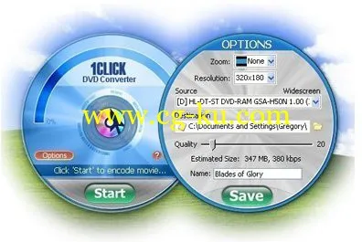 1CLICK DVD Converter 3.0.1.6 DVD视频转换工具的图片1