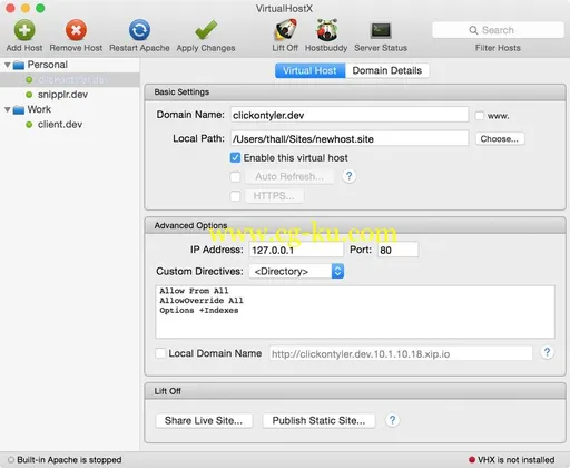 VirtualHostX 8.4.0 MacOS的图片1