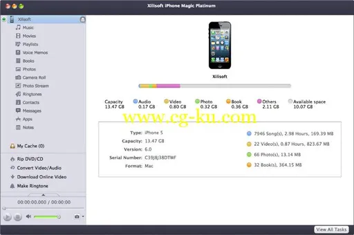 Xilisoft iPhone Magic Platinum 5.7.23 Multilangual Mac OS X的图片1