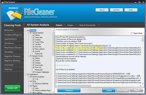 WebMinds FileCleaner Pro 4.8.0 Build 318的图片1