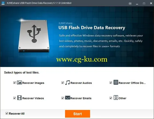 IUWEshare USB Flash Drive Data Recovery 5.8.8.8 Unlimited / AdvancedPE的图片1