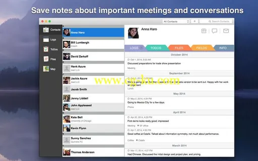 Contacts Journal CRM 1.5.0 MacOSX的图片1