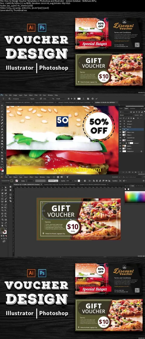 How to Design Voucher Cards in Photoshop and Illustrator的图片2