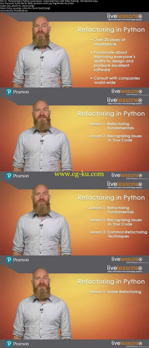 Refactoring in Python LiveLessons: Improving Your Code Video Training的图片2