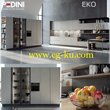 Kitchen Pedini Eko set2 (v-ray)的图片1