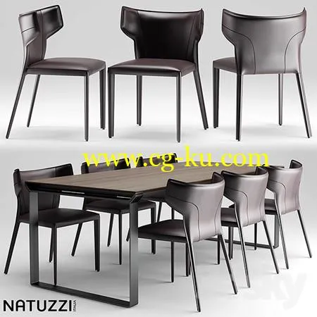 Table and chairs natuzzi Pi Greco, Omega的图片1