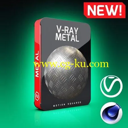 Motion Squared – V-Ray Metal Texture Pack for Cinema 4D的图片1