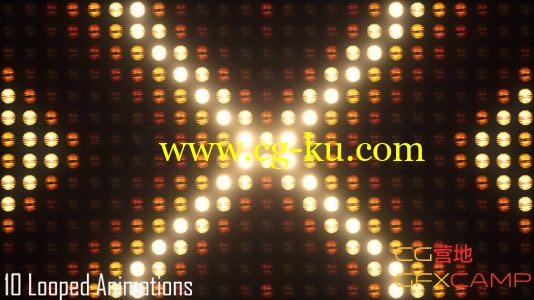 Videohive大屏幕LED灯光闪烁歌舞舞台视频素材的图片1