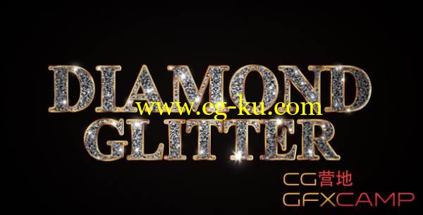 AE模板-钻石Logo文字展示 VideoHive Diamond Glitter Titles的图片1