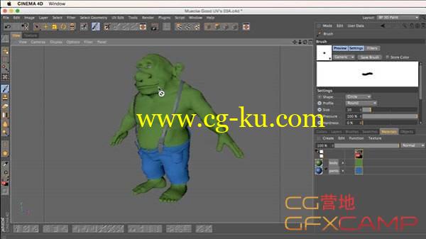 C4D BP基础教程 Lynda – Up and Running with Bodypaint in CINEMA 4D的图片1