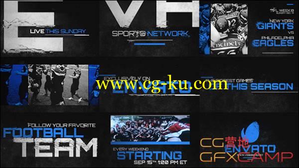 AE模板-动感体育栏目视频展示 VideoHive Grunge Sports Promo的图片1