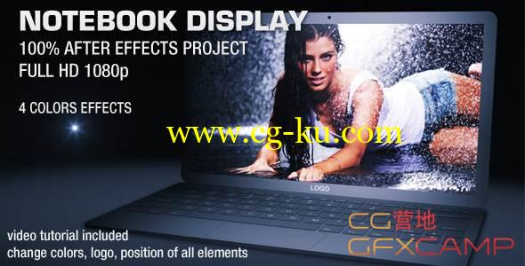 AE模板-笔记本商品照片展示 VideoHive Notebook Display的图片1