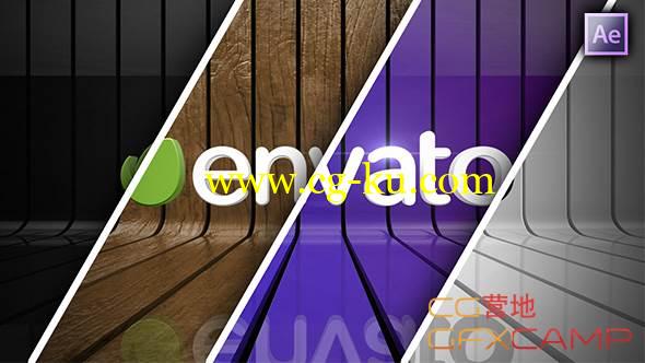 AE模板-质感背景墙Logo文字展示 VideoHive Ribbon Wall Logo Reveal的图片1