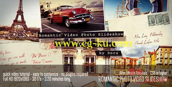 AE模板-浪漫婚礼旅游照片视频展示 VideoHive Romantic Photo Video Slideshow的图片1