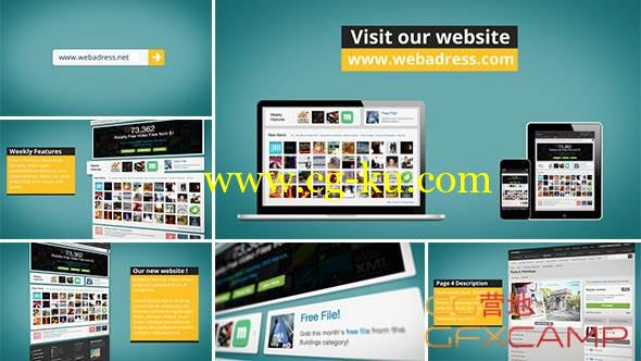 AE模板-网站商品网页宣传展示 VideoHive Dynamic Website Promotion的图片1