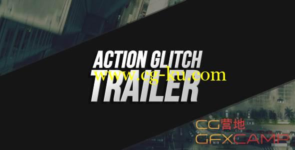 AE模板-速度感动作宣传预告片开场 VideoHive Action Glitch Trailer的图片1
