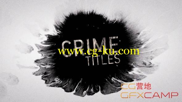 AE模板-水墨滴落散开犯罪开场 VideoHive Crime Titles的图片1