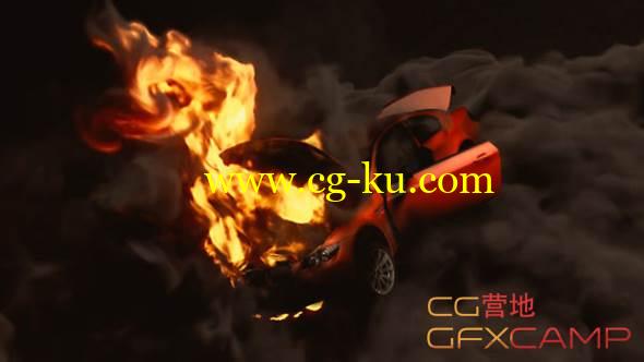 C4D TFD火焰爆炸汽车绑定教程 Digital Tutors – Rigging a Car to Explode in CINEMA 4D的图片1