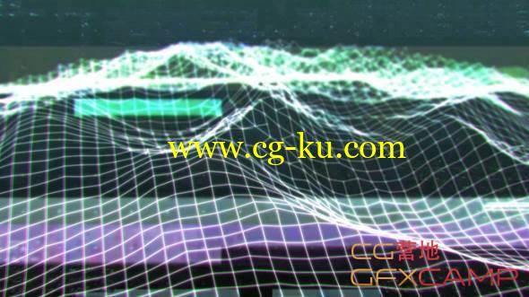 C4D/AE高科技点线波浪山峰合成教程 Futuristic Distorted Intro的图片1