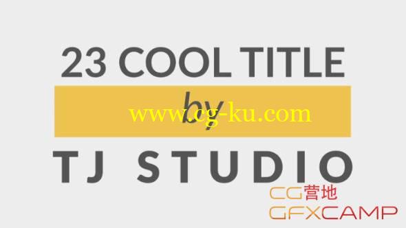 AE模板-MG动态标题文字排版展示 VideoHive 23 Cool Title Animations的图片1