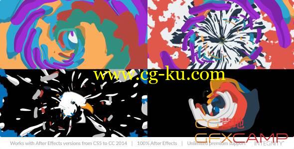 AE模板-彩色卡通二维MG动画液体流动 VideoHive Colorful Logo Reveal的图片1