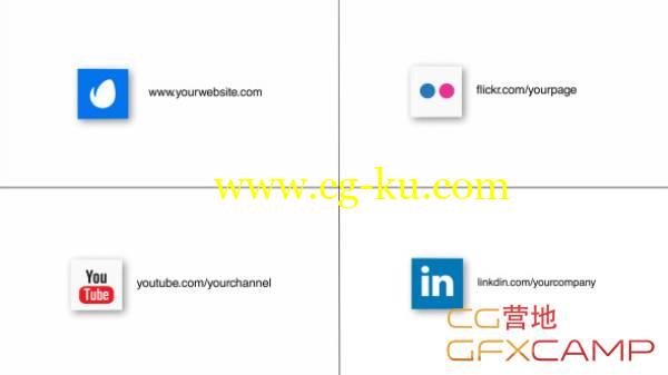 AE模板-视频开场简洁Logo文字定版 VideoHive Logo & Social Media Intro的图片1