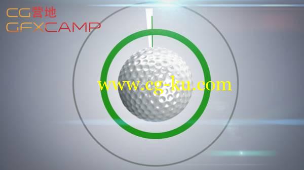 AE模板-体育频道高尔夫赛事节目开场Logo展示 VideoHive Golf ball Logo Reveal的图片1