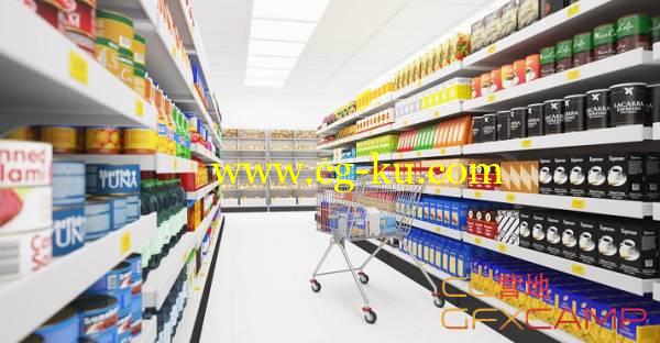 超市相关3D模型 CGAxis Models Volume 32 - Supermarket的图片1