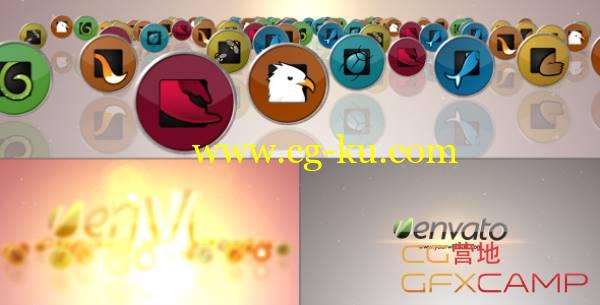 AE模板-社交图标Logo排列摄像机穿梭动画 VideoHive Media Icons Logo的图片1