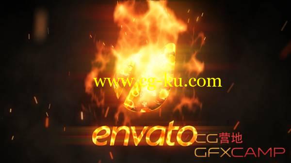 AE模板-火焰燃烧游戏logo开场 VideoHive Flame Logo Reveal的图片1