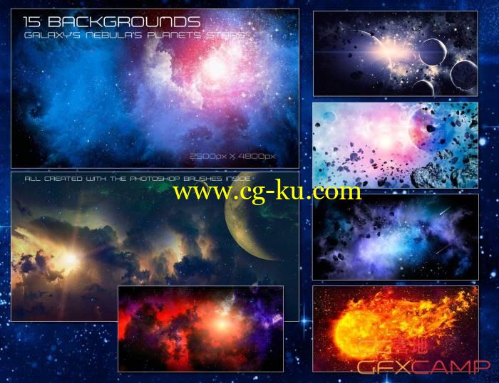 宇宙星云银河星星星球PS笔刷效果样式合集的图片7