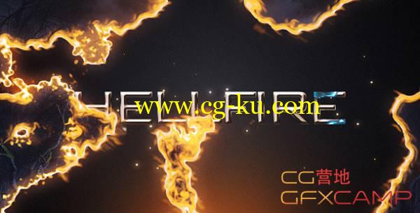 AE模板-火焰纸张燃烧转场游戏Logo展示 VideoHive Hellfire的图片1