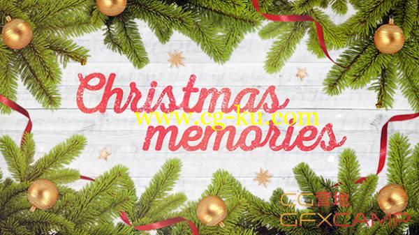 AE模板-圣诞节温馨甜蜜回忆照片展示 Christmas Memories的图片1