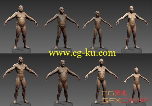 ZB雕刻人体模型 Human ZBuilder for Zbrush的图片1