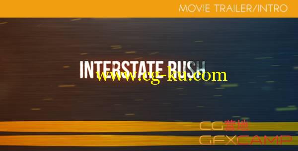 AE模板－马路穿行速度于激情电影宣传片人物文字介绍开场 Interstate Rush - Movie Trailer/Intro的图片1