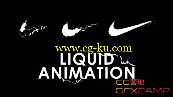 液体流动生长闪电MG动画AE教程 After Effects Nike Logo Liquid Reveal Animation Tutorial的图片1