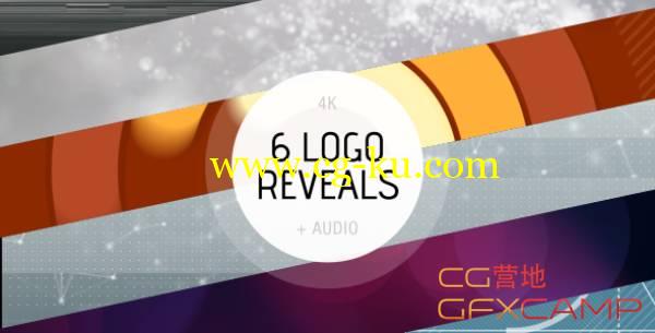 AE模板－6个漂亮粒子信号损坏Logo展示 Logo Ident Reveal Pack的图片1