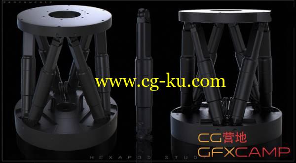 六足机甲机器3D模型 Gumroad – Hexapod Kitbash 3D Part的图片1